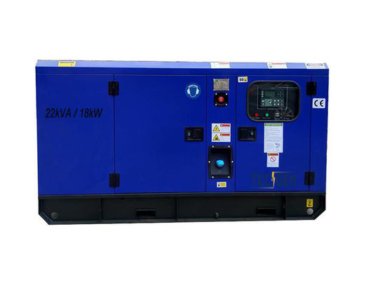 Silent Enclosed Power Generator Set 22kva / 18kw Standby Output For Emergency Power Supply