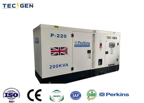 6 Cylinder Soundproof Perkins Generator Set With Three Phase Output For Bank Use
