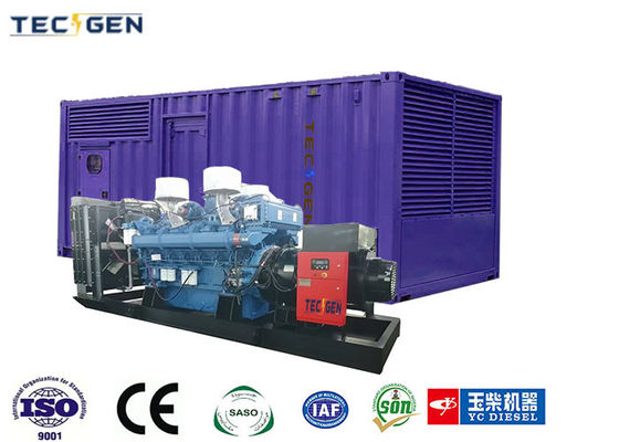 Container silent 1000kW genset Yuchai diesel generators with 6 Cylinder V type diesel engine